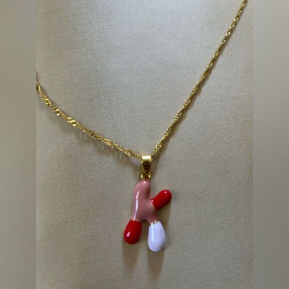 bohemian letter K necklace A624 - Picture 3 of 4